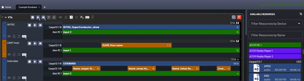 Timeline playout