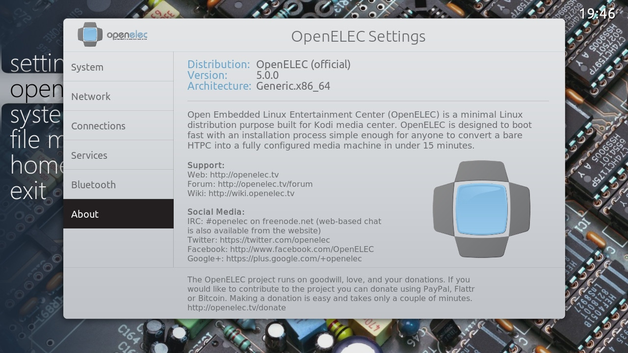 OpenELEC settings addon