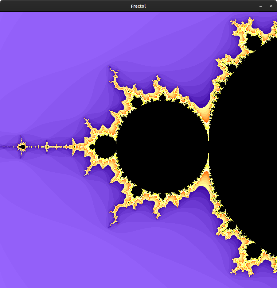 Fractal sun crest purple Mandelbrot