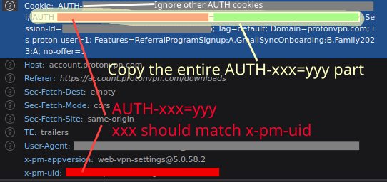 AUTH cookie example