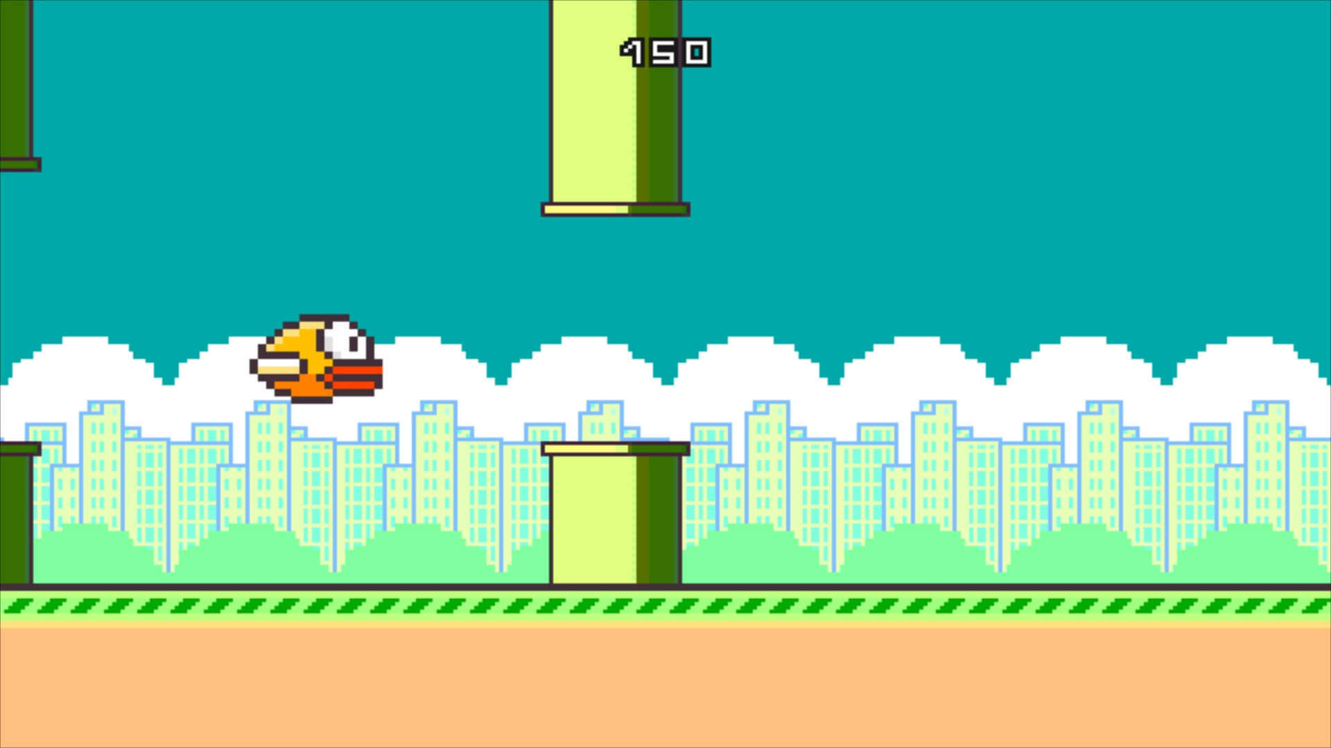 Floppy Bird running on MascOS