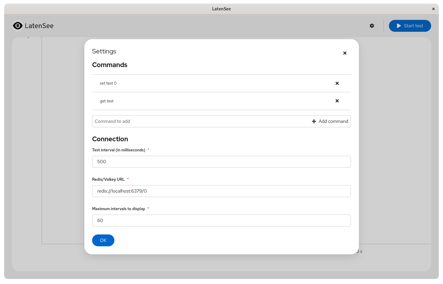 Screenshot of the settings dialog