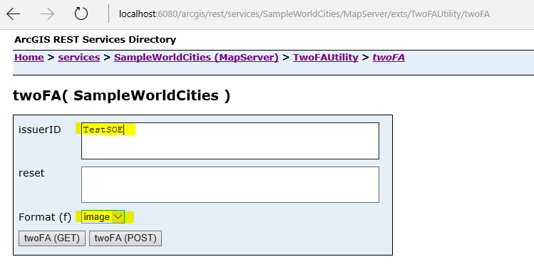 Two F A Operation Set Parameters