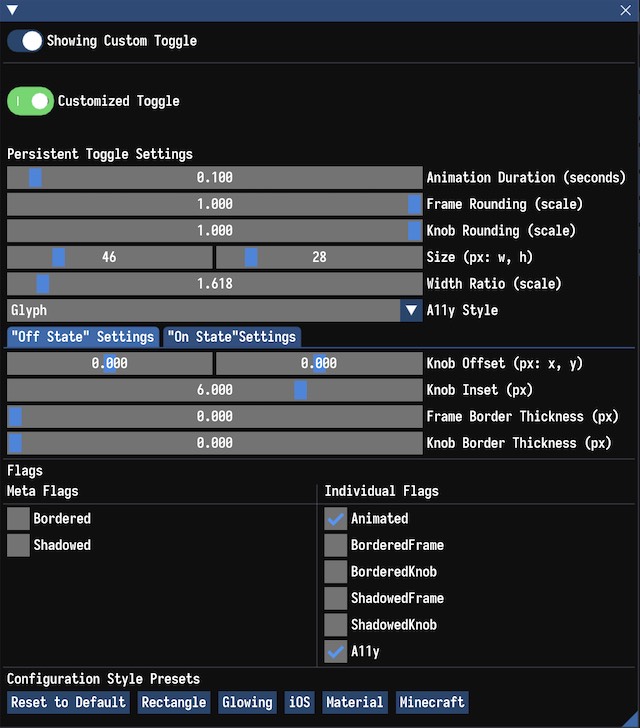 Custom Toggle View