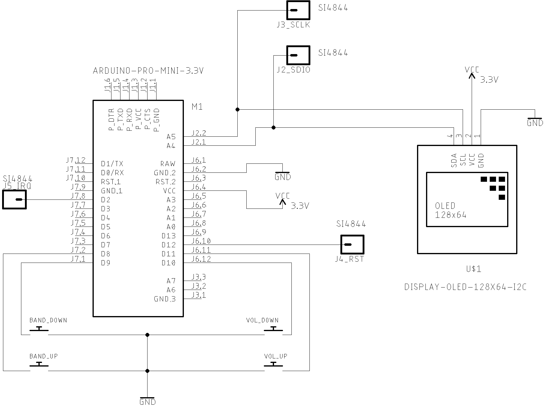 schematic Arduino and OLED