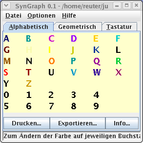 Fig. 1a: Object-Color Mapping based on Alphabetic Ordering