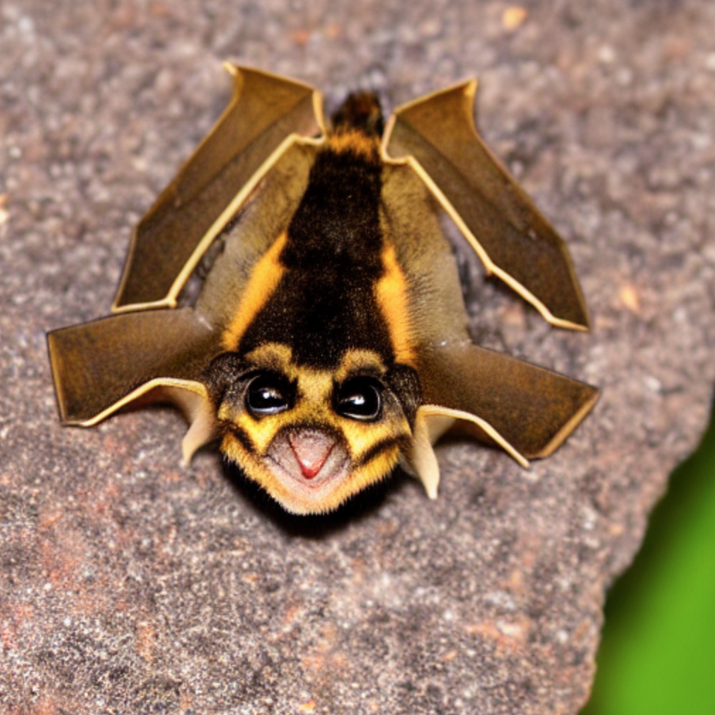 Golden-banded stone-eyellow bat