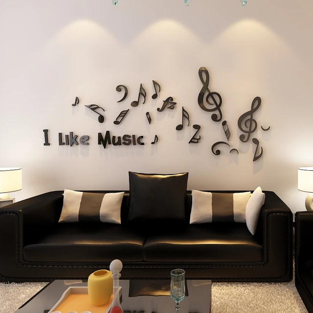 Art 3D Wall Stickers School Music Room Childerns Room Decorations ...