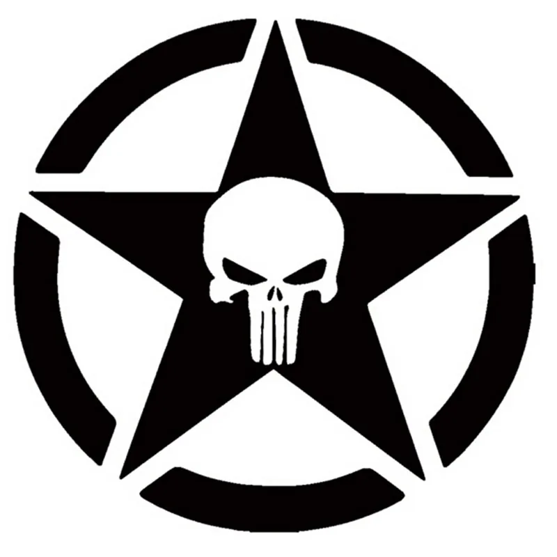 15*15CM Punisher Military Standard Personalized Car Stickers Vinyl ...