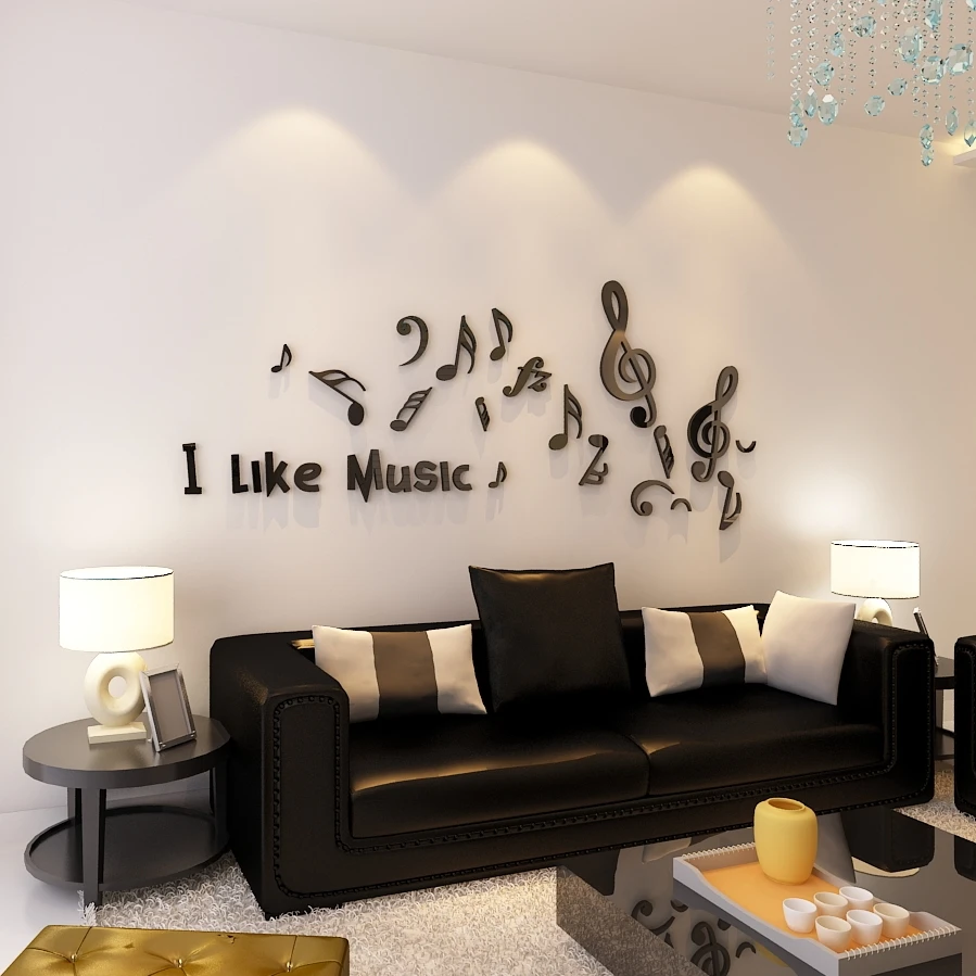 Art 3D Wall Stickers School Music Room Childerns Room Decorations ...