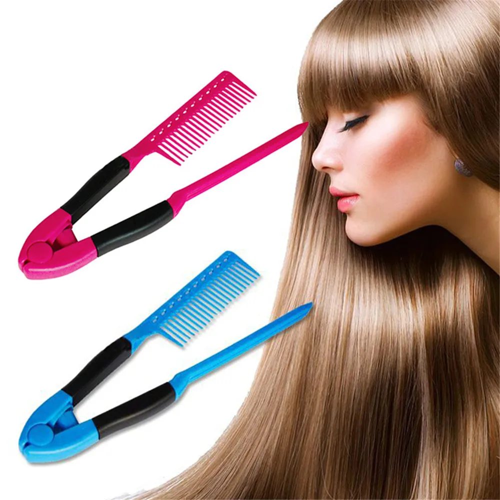 Aliexpress.com : Buy Portable Straight Comb V Type Hair Straightener ...