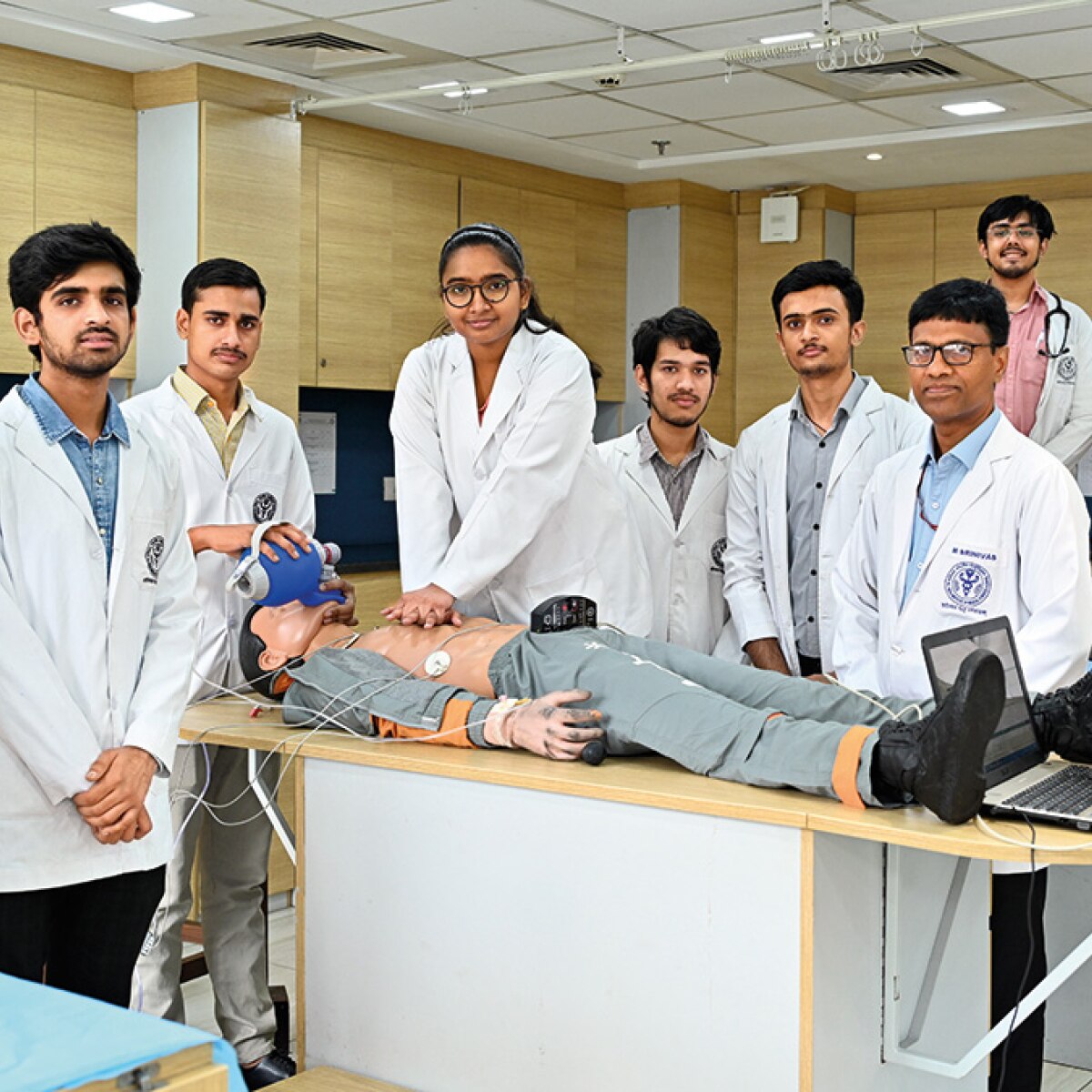 AIIMS, New Delhi, Director Dr M Srinivas with students; (Photo: Rajwant Rawat)