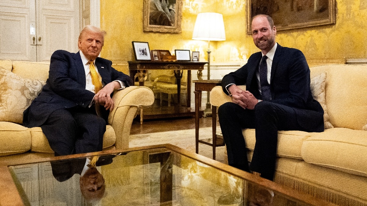 Prince of Wales and Donald Trump sitting together