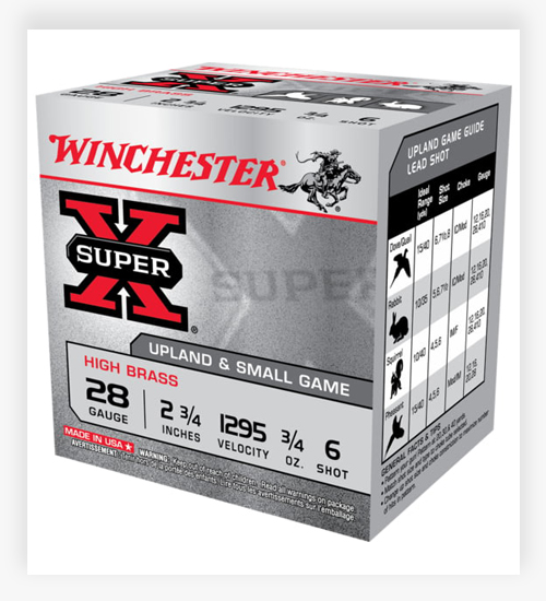 Winchester SUPER-X SHOTSHELL 28 Gauge 3/4 oz 2.75" 28 Gauge Ammo