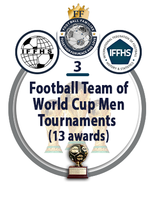 Football Team of the World Cup Men Tournaments (13 awards).