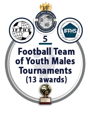 Football Team of the Youth Males Tournaments (13 awards).