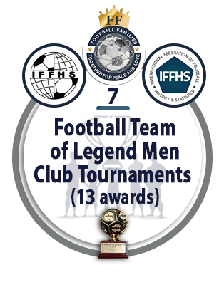 Football Team of the Legend Men Club Tournaments (13 awards).