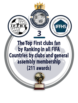 The Top First Clubs Fan by Ranking in All FIFA Countries by Clubs and General Assembly Membership (211 awards).