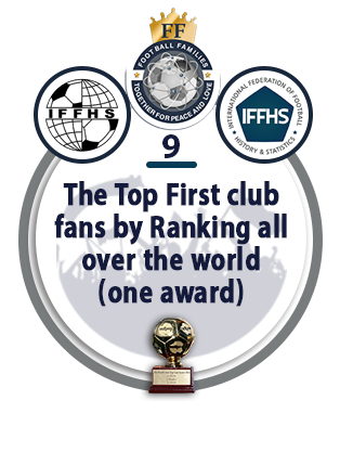 The Top First Club Fans by Ranking All Over the World (one award).