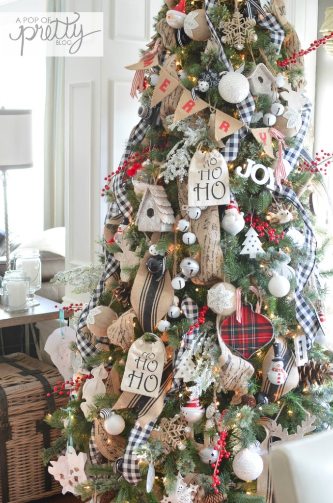 Red Plaid Christmas Decor: Cozy Tour - A Pop of Pretty