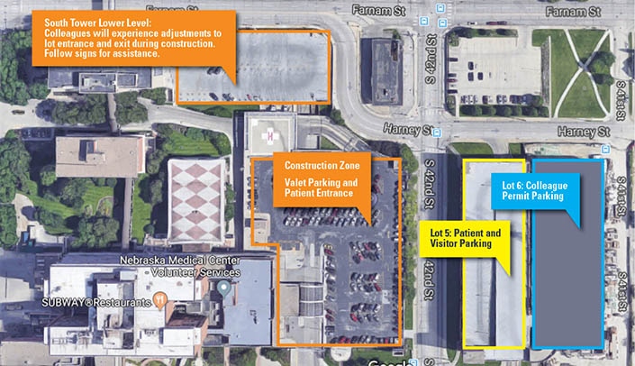 Renovations planned for Lot 1 outside Clarkson Tower | UNMC