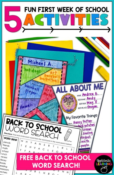 5 Fun First Week of School Activities - Appletastic Learning