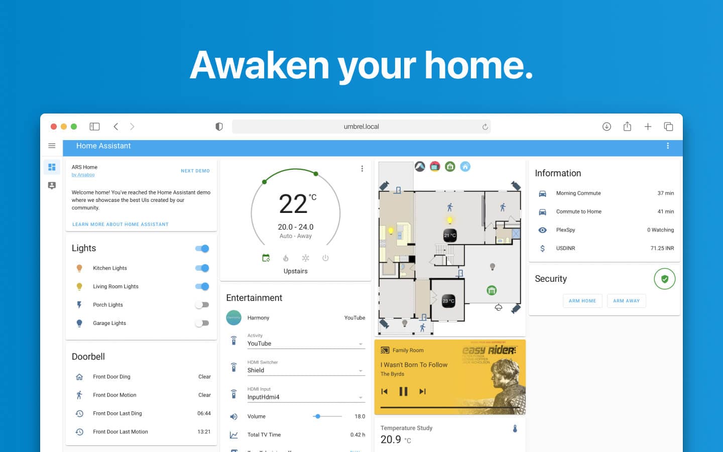 Screenshot 1 of Home Assistant app on Umbrel App Store