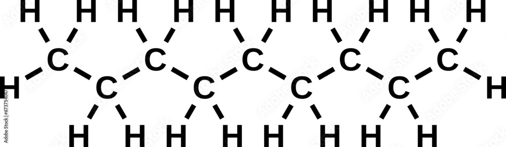 Nonane C9H20 chemical structural formula, vector illustration Stock ...