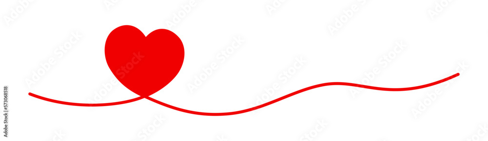 Red heart line art Stock Vector | Adobe Stock