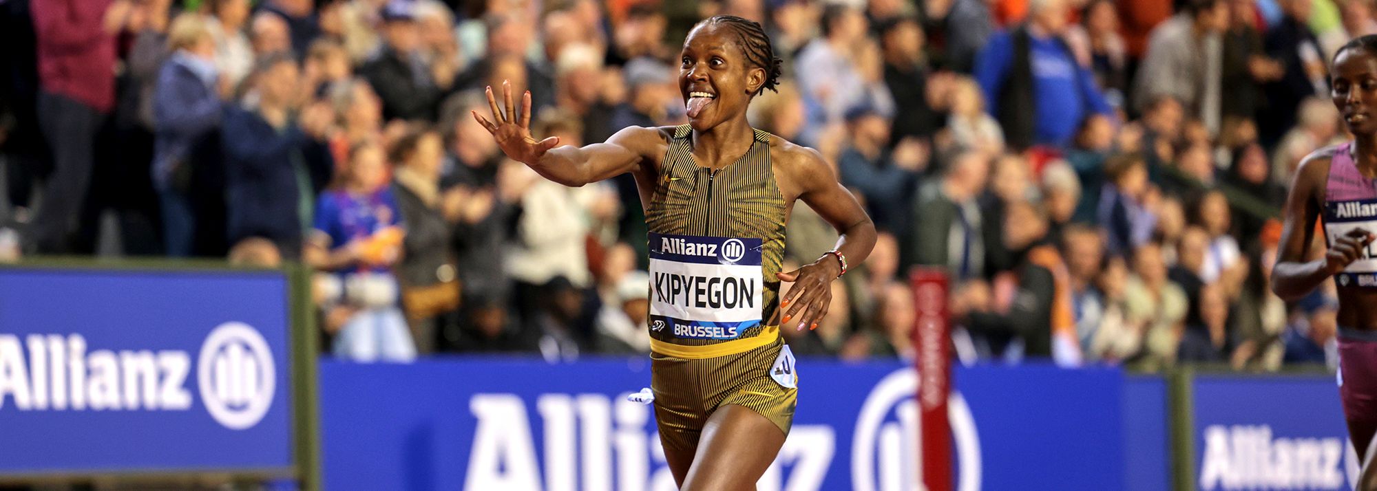 Olympic champions Faith Kipyegon and Beatrice Chebet broke meeting records on the track at the Allianz Memorial van Damme, while Italy’s Leonardo Fabbri did likewise in the men’s shot put