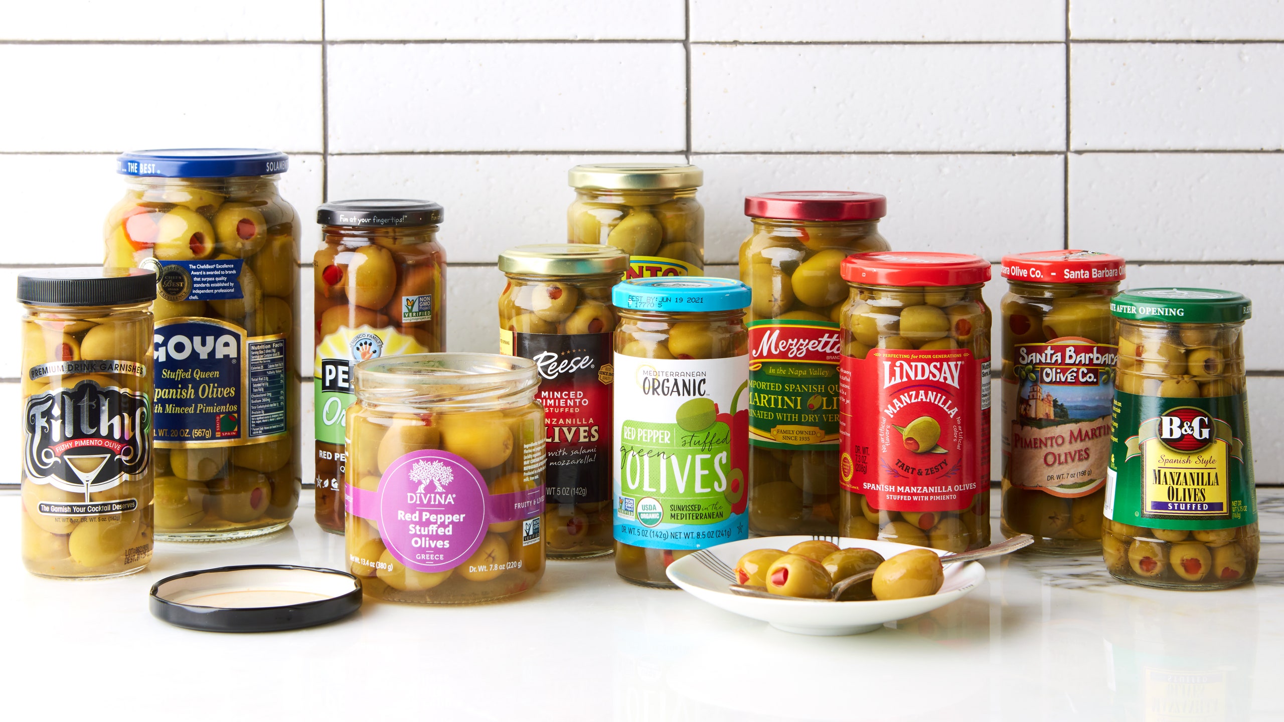 Photo of jars of pimiento stuffed green olives