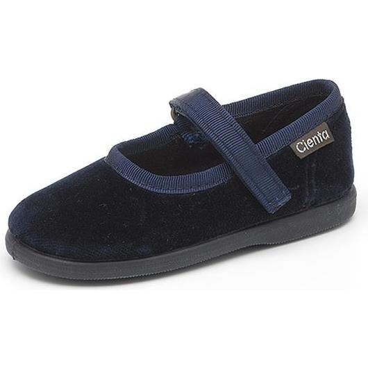 Velvet Baby Mary Janes, Navy