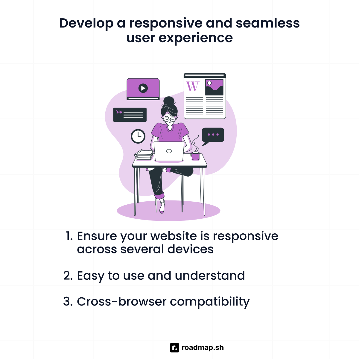 Develop a responsive and smooth user experience.