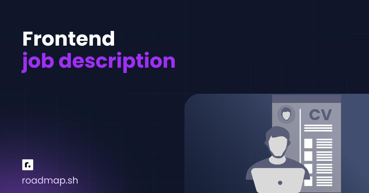 Frontend developer job description example and template.