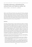 Research paper thumbnail of Courting Controversy: international law, national norms and American nuclear use