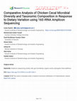 Research paper thumbnail of Comparative analysis of chicken cecal microbial diversity and taxonomic composition in response to dietary variation using 16S rRNA amplicon sequencing