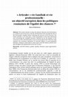 Research paper thumbnail of « Articuler » vie familiale et vie professionnelle