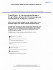 Research paper thumbnail of The efficiency of the uterocervical angle in the prediction of second-trimester pregnancy terminations in multiparous women