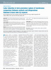 Research paper thumbnail of Labor induction in term premature rupture of membranes: comparison between oxytocin and dinoprostone followed 6 hours later by oxytocin