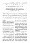 Research paper thumbnail of Determining the quality of diets of grazing animals