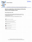 Research paper thumbnail of German Leadership in the Foreign and Security Policy of the European Union