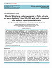 Research paper thumbnail of Effect of Blepharis maderaspatensis L. Roth. extracts on serum lipids in Triton WR-1339 and high cholesterol diet induced hyperlipidemia in rats