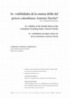 Research paper thumbnail of In-visibilidades de la estatua doble del prócer colombiano Antonio Nariño