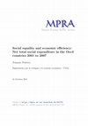 Research paper thumbnail of Equità sociale ed efficienza economica: La spesa sociale totale netta nei paesi Ocse tra il 2001 e il 2007 [Social equality and economic efficiency: Net total social expenditure in the Oecd countries 2001 to 2007]