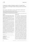 Research paper thumbnail of Comparative analysis of hygienic quality of cottage cheese from Sarajevo and Zagreb markets during summer and winter seasons