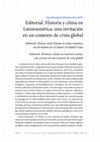 Research paper thumbnail of Editorial. Historia y clima en Latinoamérica: una invitación en un contexto de crisis global