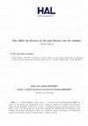 Research paper thumbnail of Des effets du divorce et du non-divorce sur les enfants