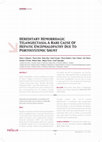 Research paper thumbnail of Hereditary Hemorhagic Telangiectasia: A Rare Cause of Hepatic Encephalopathy Due to Portosystemic Shunt