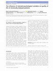 Research paper thumbnail of The influence of selected psychological variables on quality of life of chronically dialysed patients