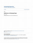 Research paper thumbnail of Reflections on E-Marriage Papers